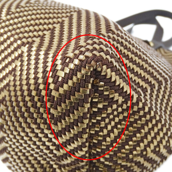 Hermes Hermès Kaba Chennai PM Women's Handbag Tote Bag in Gold and Brown Leat... - Picture 9 of 12